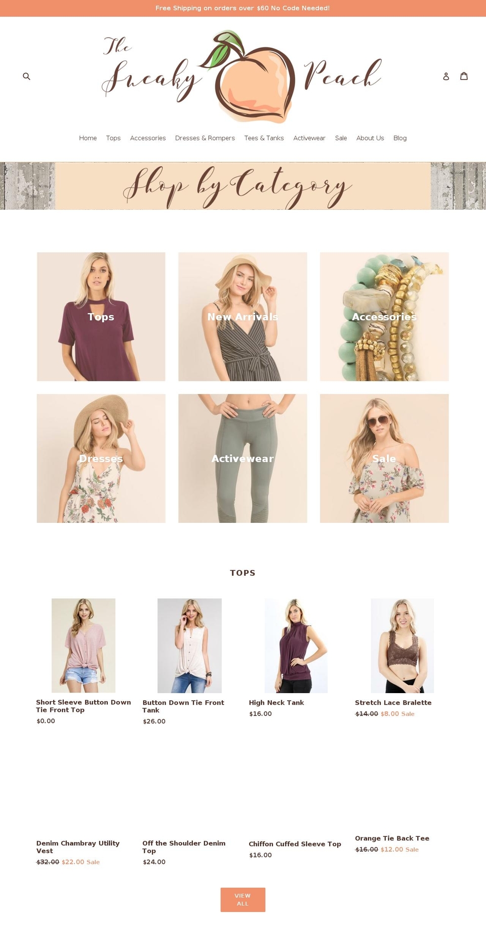 thesneakypeachboutique.com — Shopify storefront screenshot