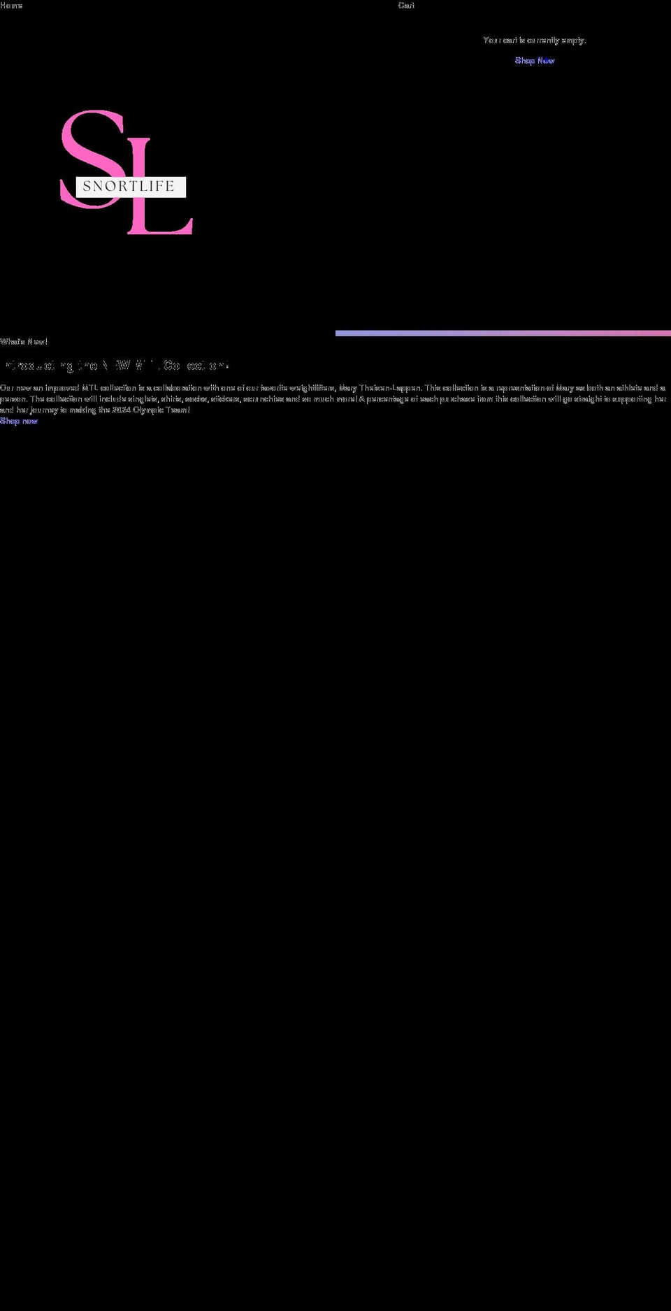 thesnortlifesinglets.myshopify.com — Shopify storefront screenshot