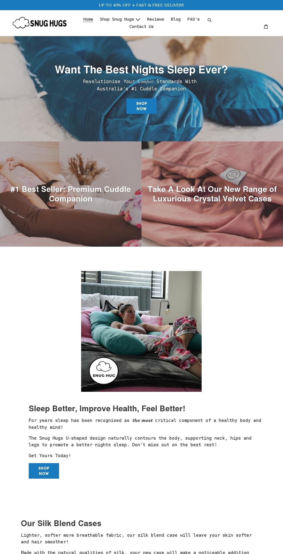 thesnughugs.com.au shopify website screenshot