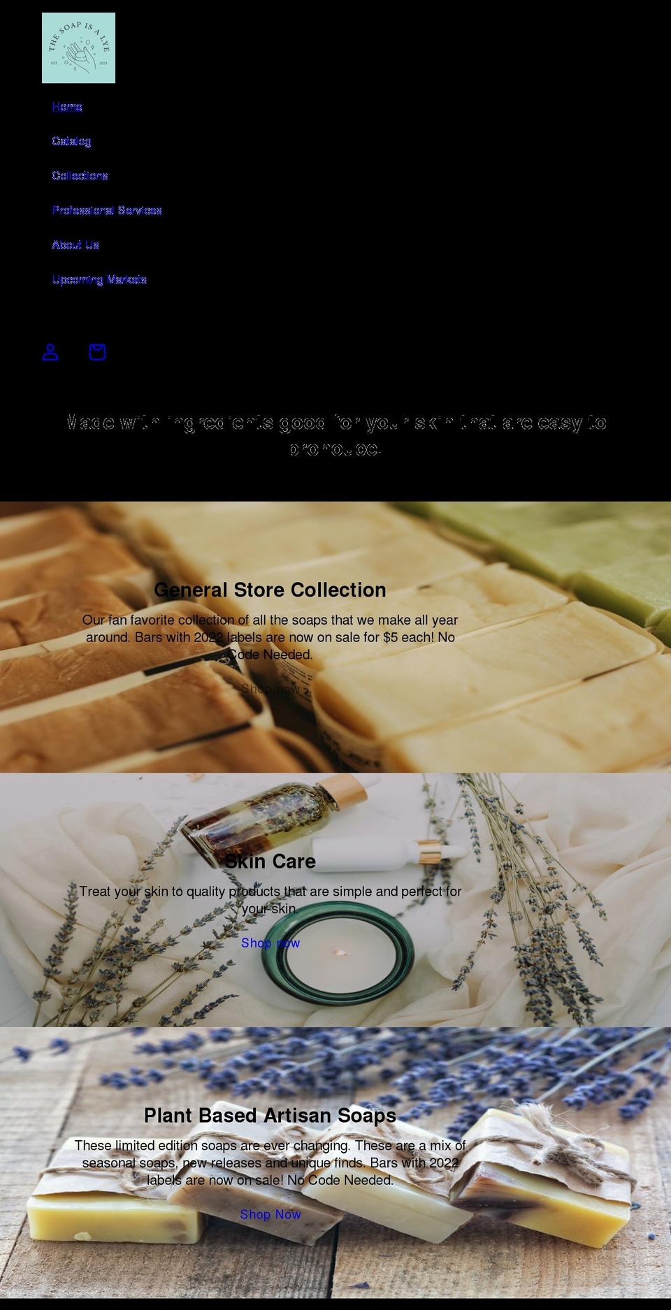 thesoapisalye.com shopify website screenshot