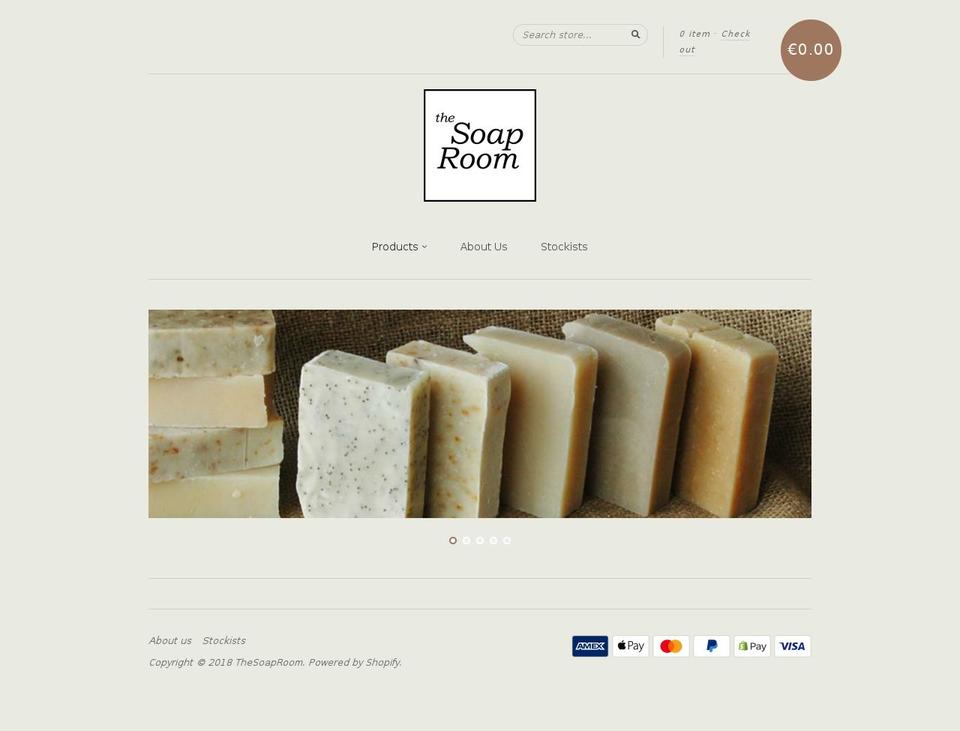 thesoaproom.ie shopify website screenshot