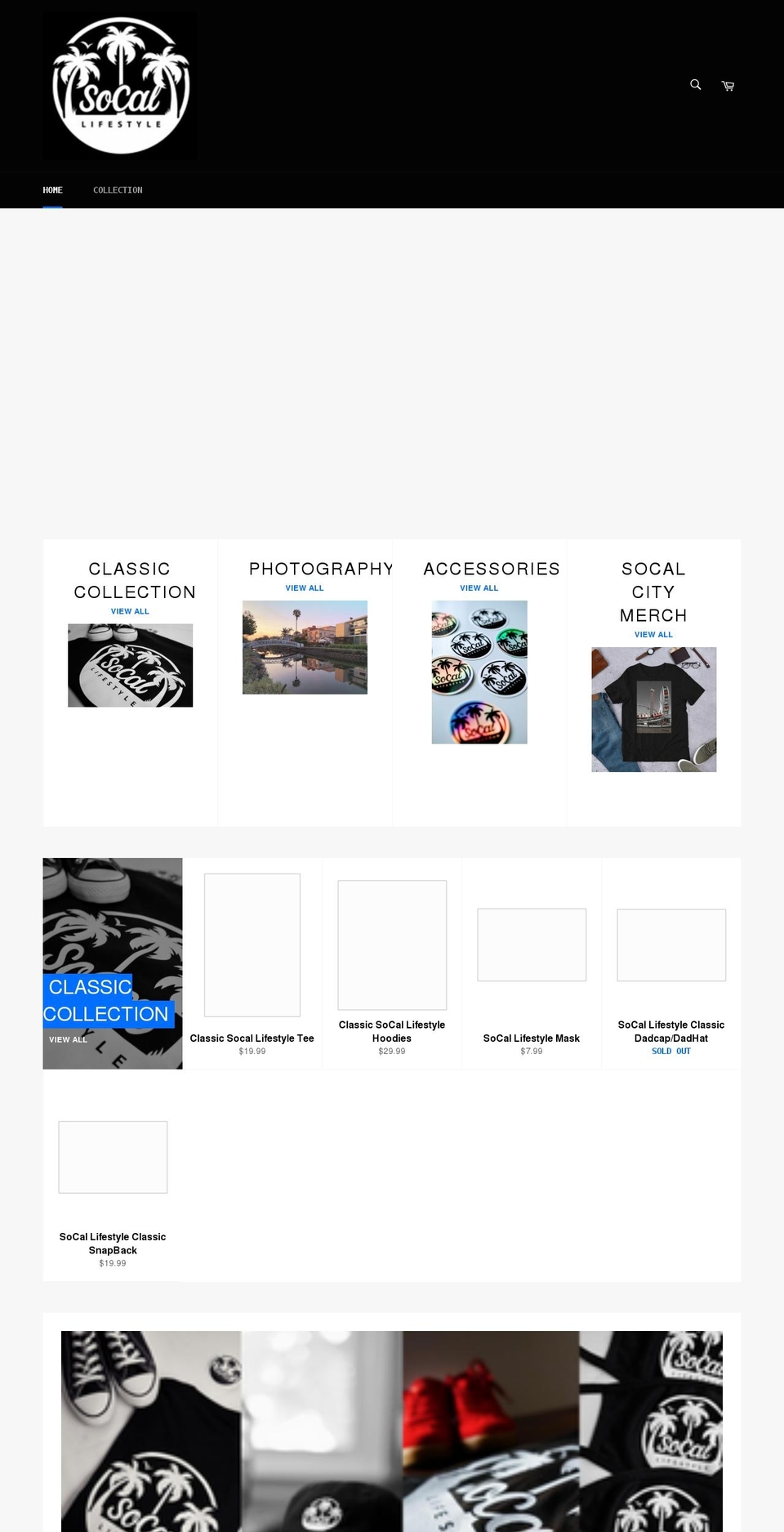 thesocallifestyle.com shopify website screenshot