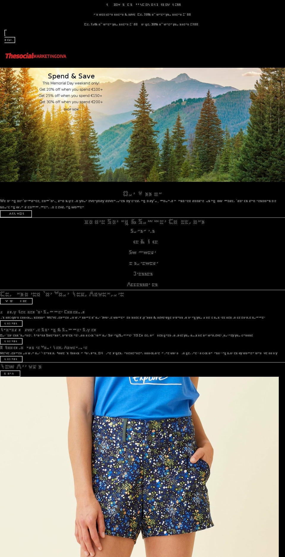 thesocialmarketingdiva.com shopify website screenshot