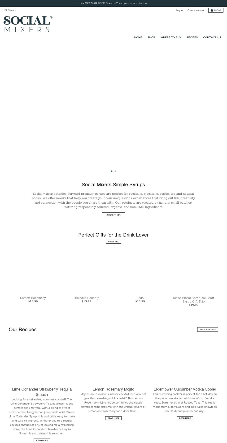thesocialmixers.com shopify website screenshot
