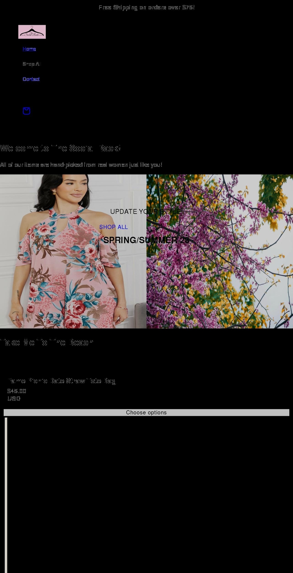 thesocialrack.com shopify website screenshot