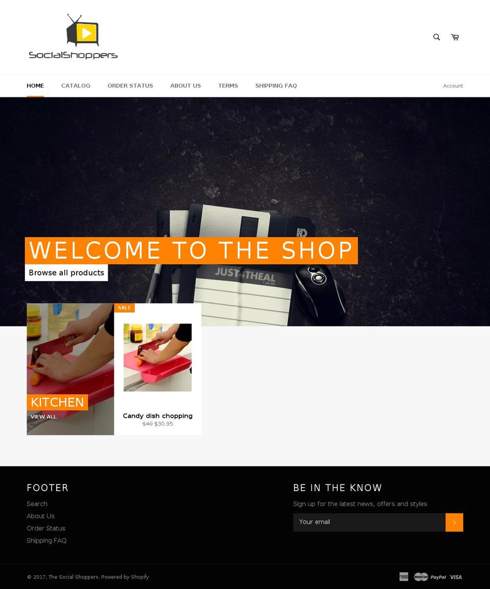 thesocialshoppers.com shopify website screenshot