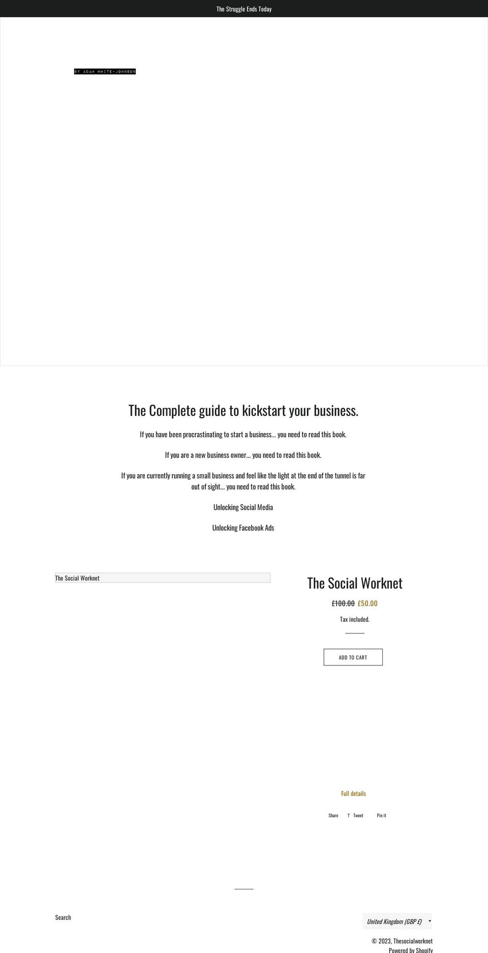 thesocialworknet.com shopify website screenshot