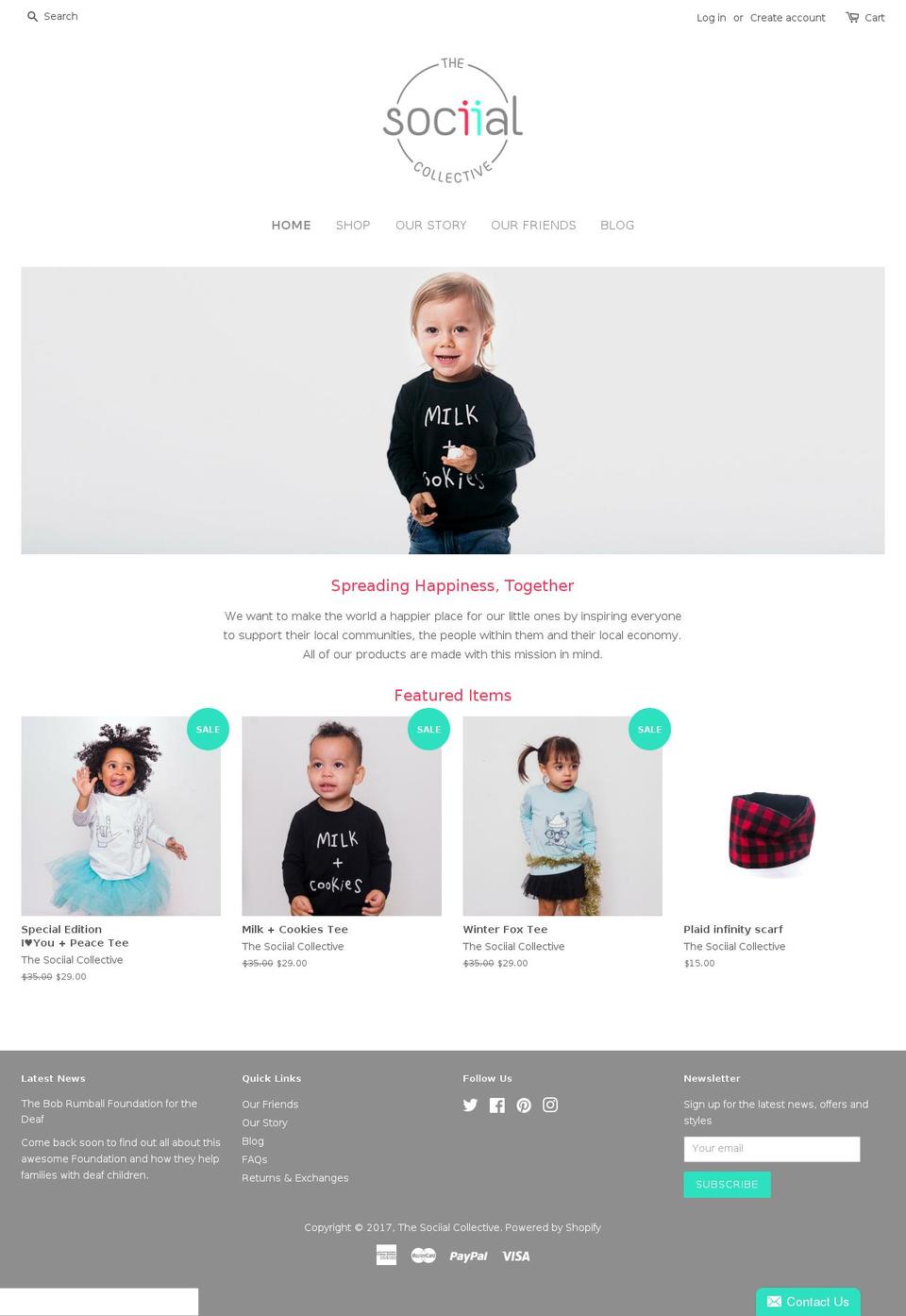 thesociialcollective.com shopify website screenshot