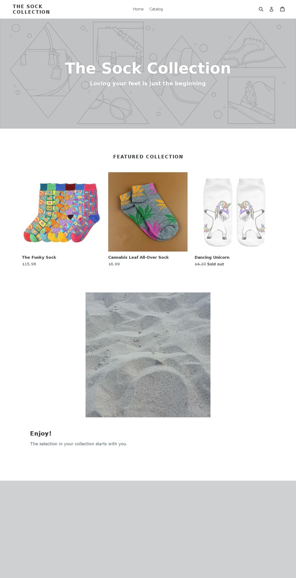 thesockcollection.com — Shopify storefront screenshot