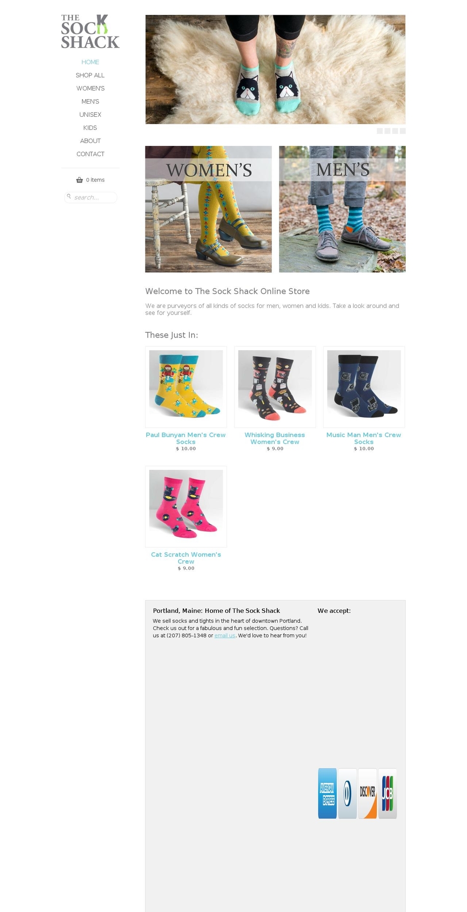 thesockshack.com shopify website screenshot