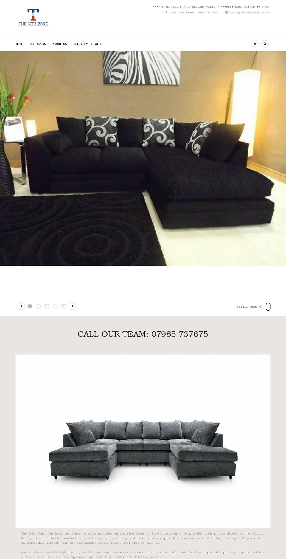 thesofazone.co.uk shopify website screenshot