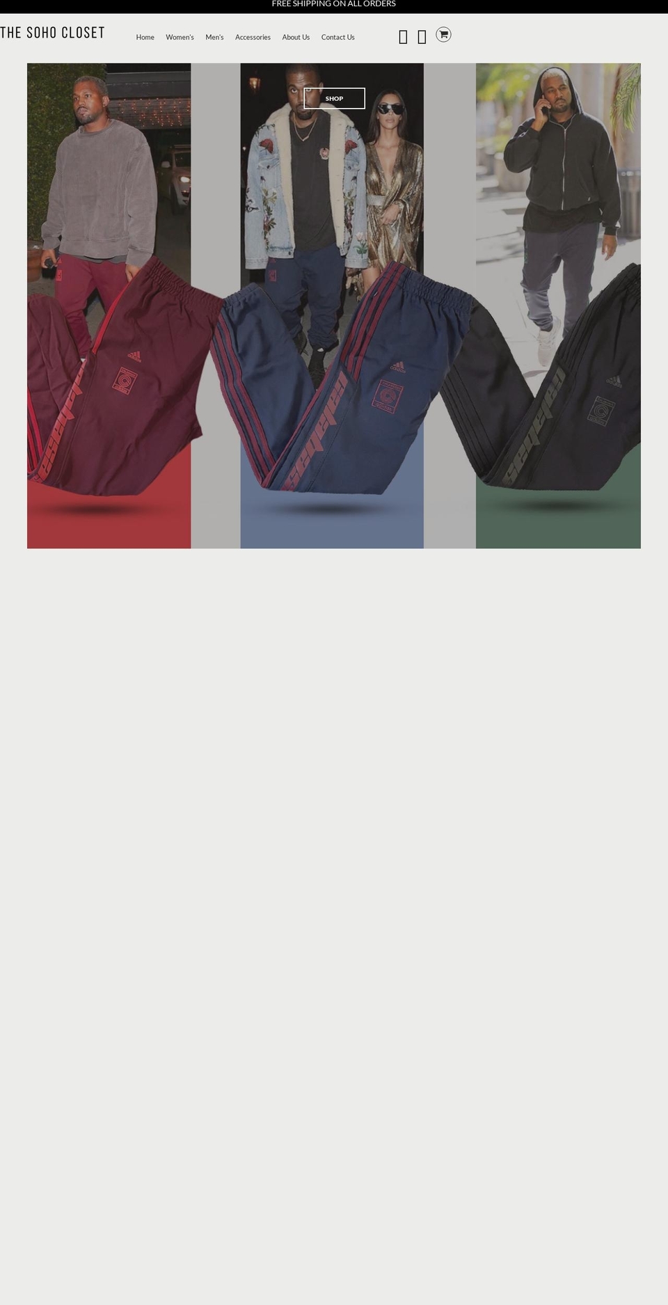 thesohocloset.com shopify website screenshot