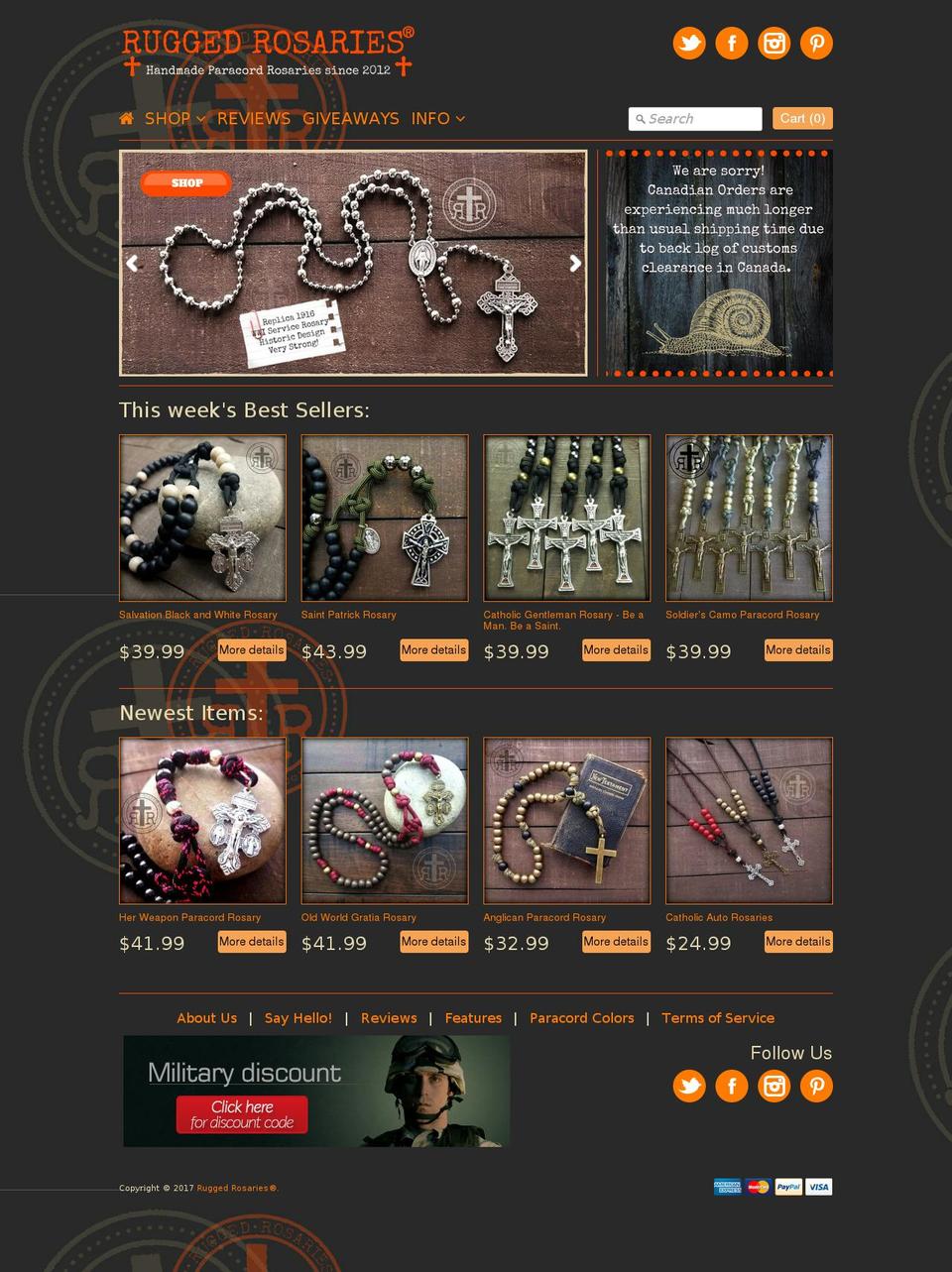 thesoldierrosary.com shopify website screenshot