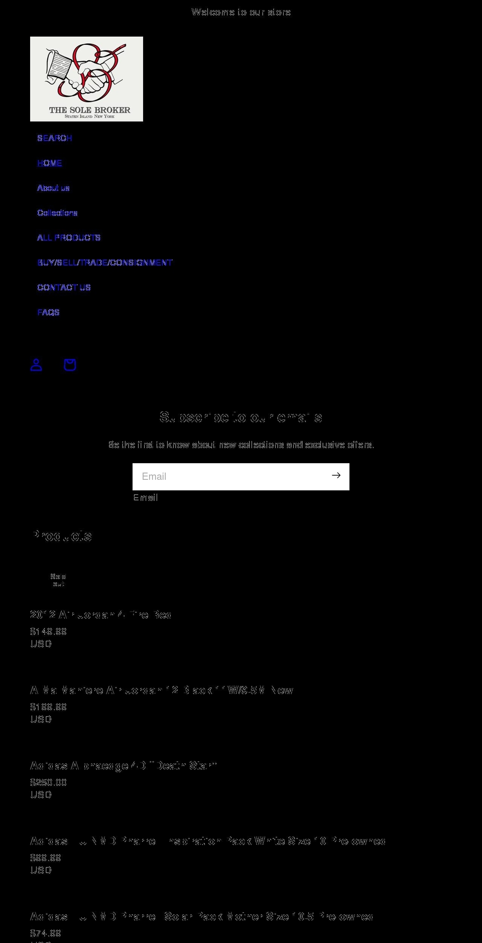 Script Kicks Shopify theme site example thesolebroker.com