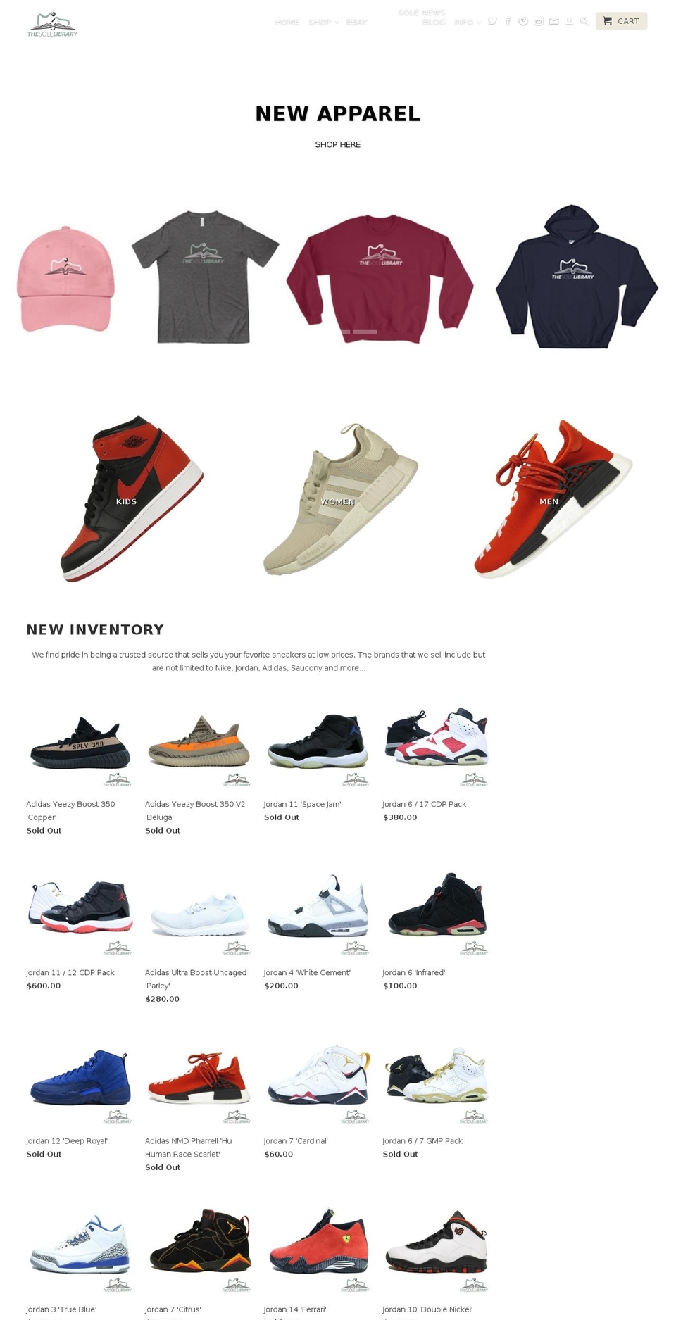 thesolelibrary.com shopify website screenshot
