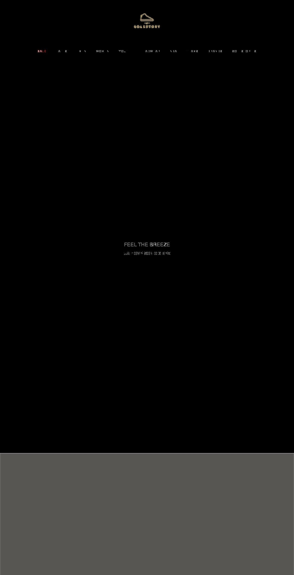 thesolestory.com shopify website screenshot