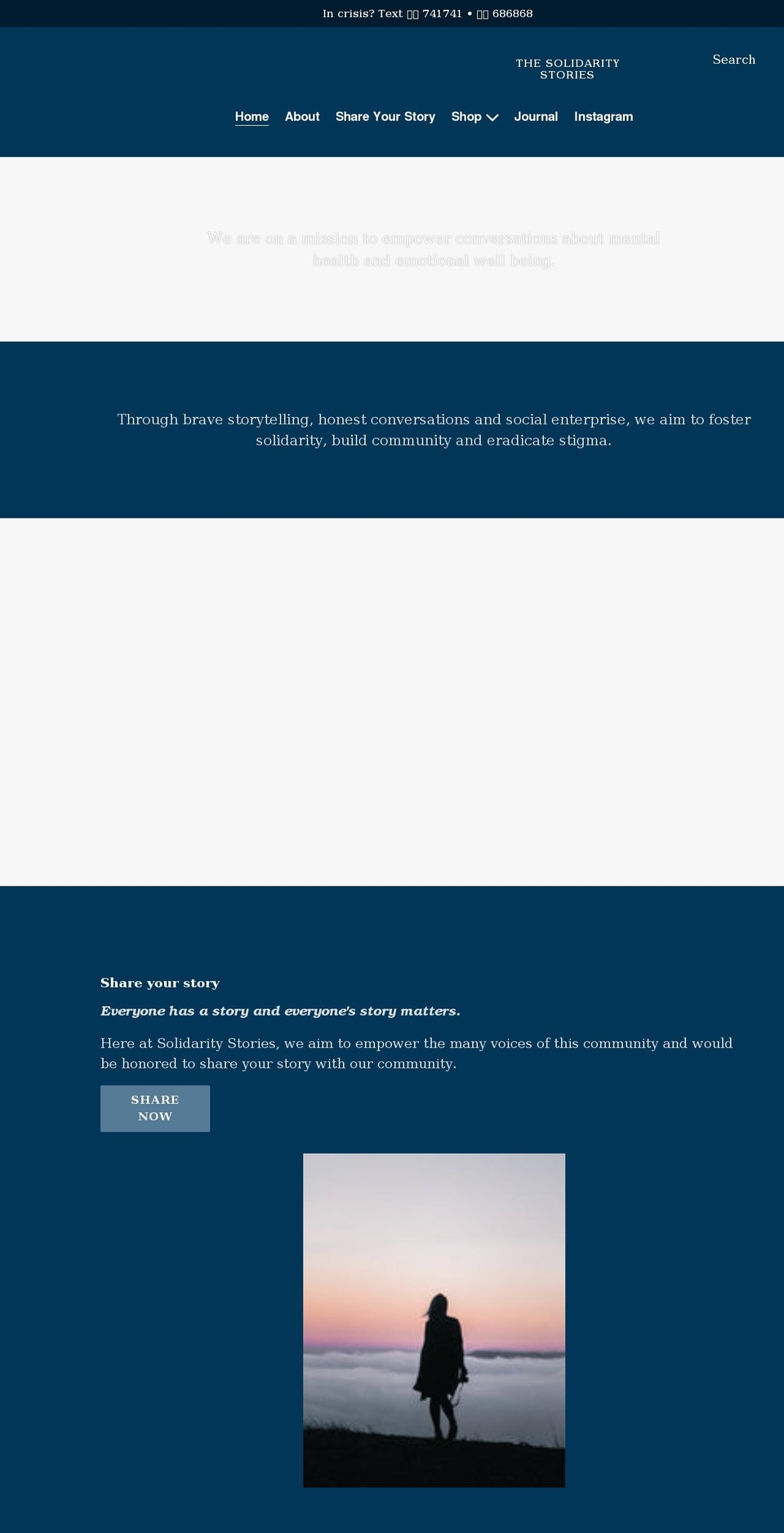 thesolidaritystories.com shopify website screenshot