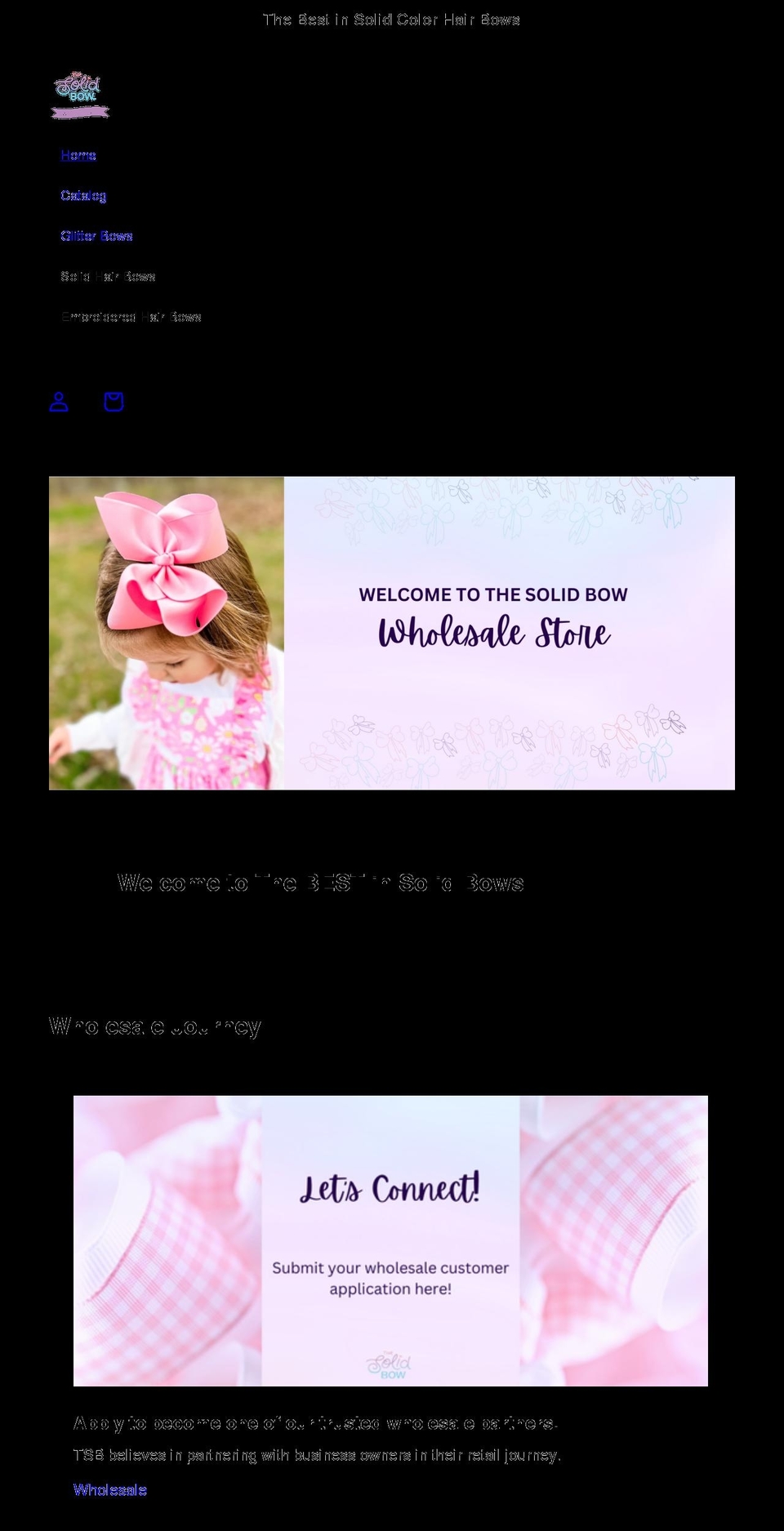 thesolidbowwholesale.com shopify website screenshot