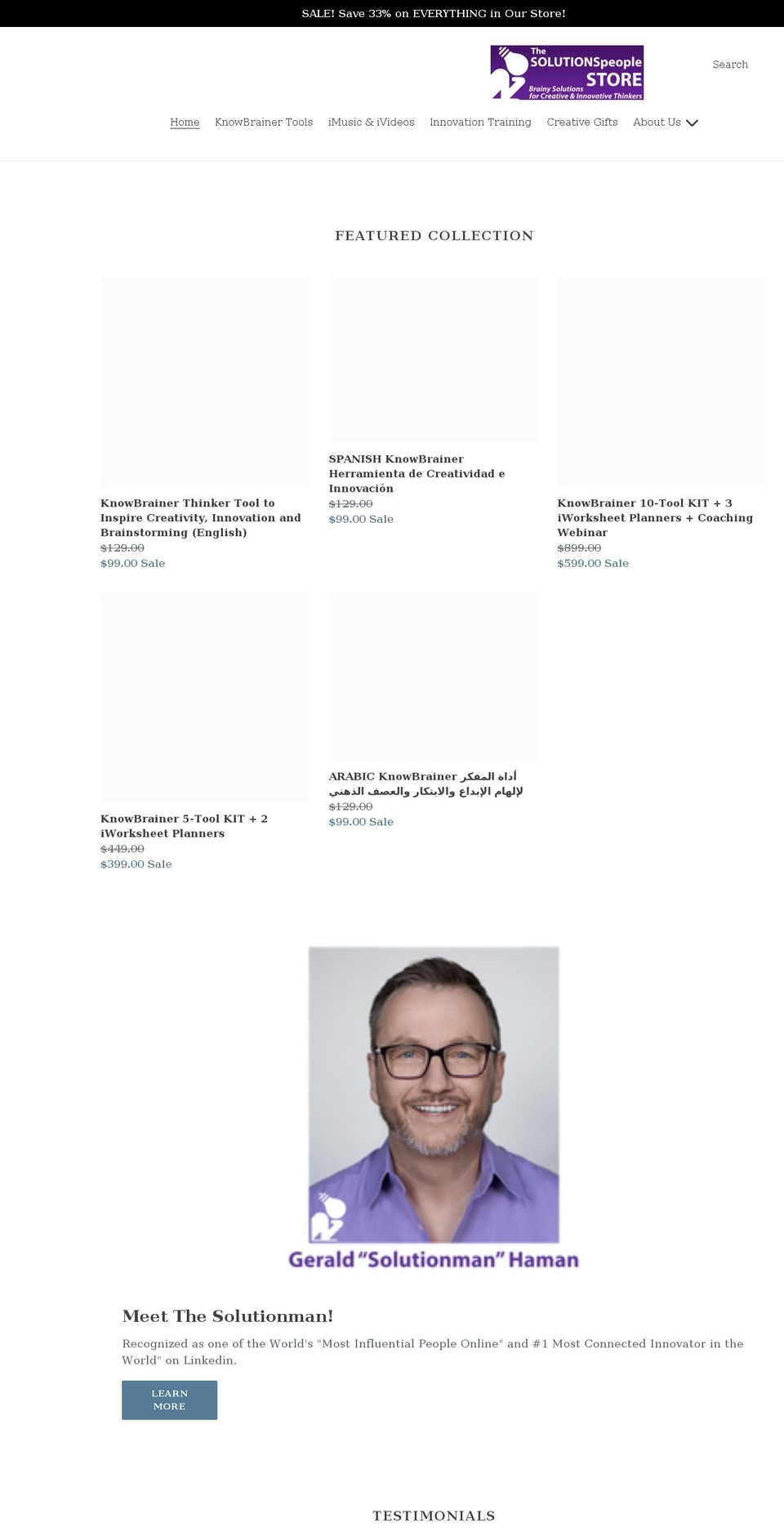 thesolutionspeoplestore.com shopify website screenshot