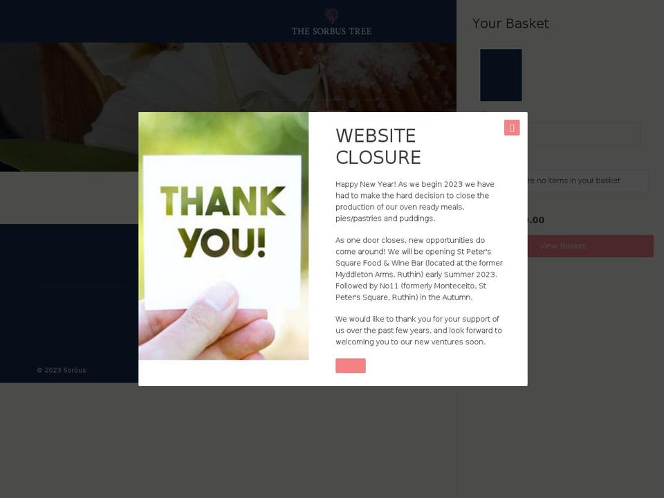 thesorbustree.co.uk shopify website screenshot