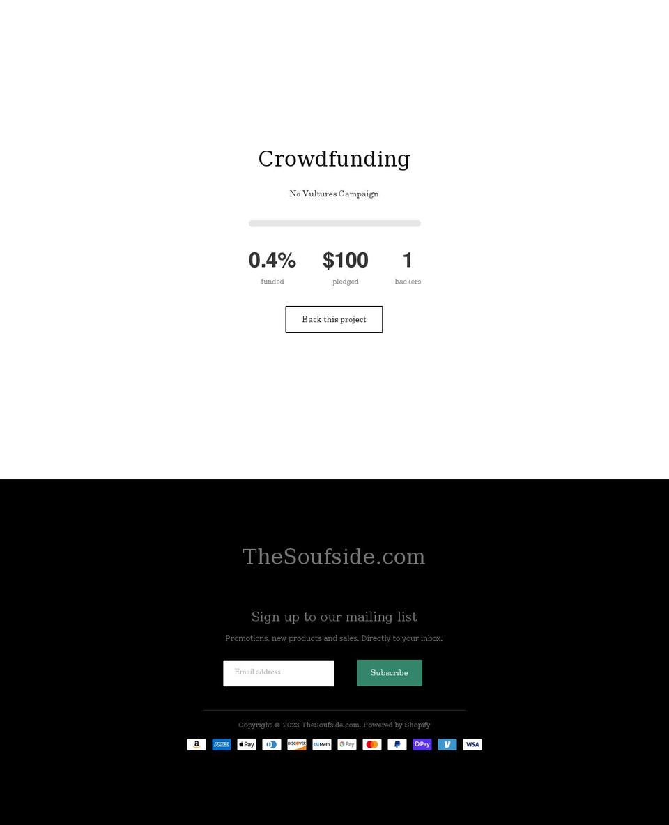 thesoufside.com shopify website screenshot