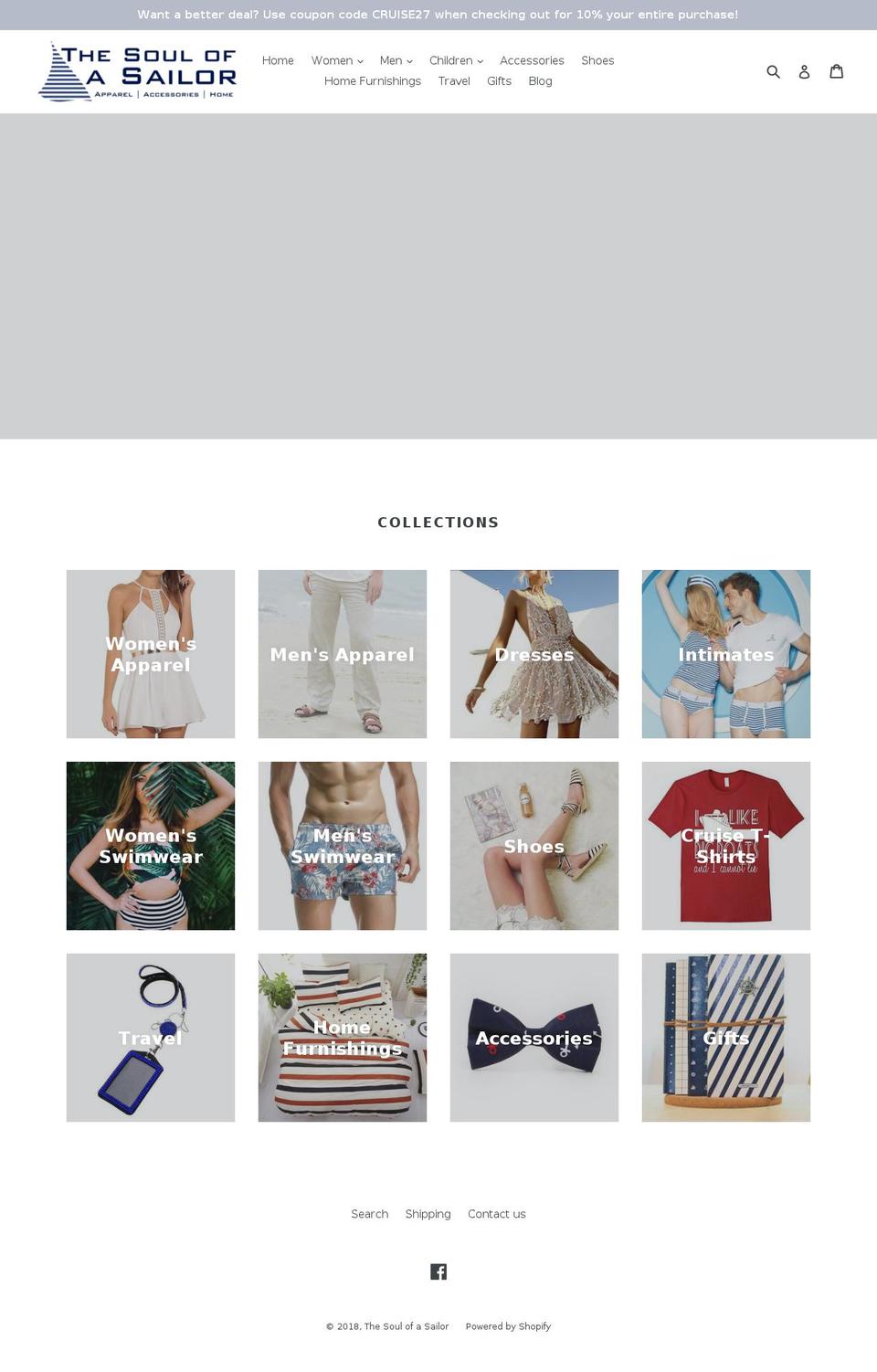 thesoulofasailor.com — Shopify storefront screenshot