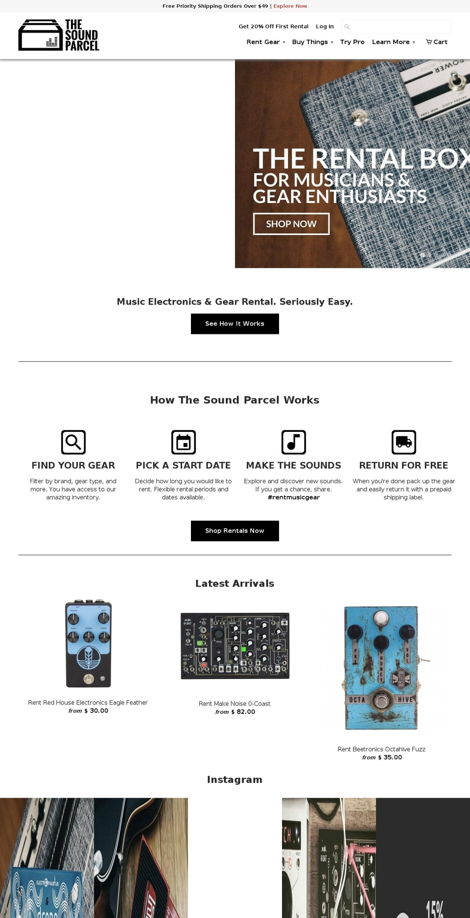 thesoundparcel.co shopify website screenshot