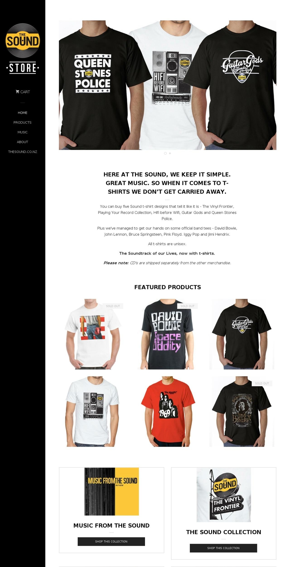 thesoundstore.co.nz shopify website screenshot