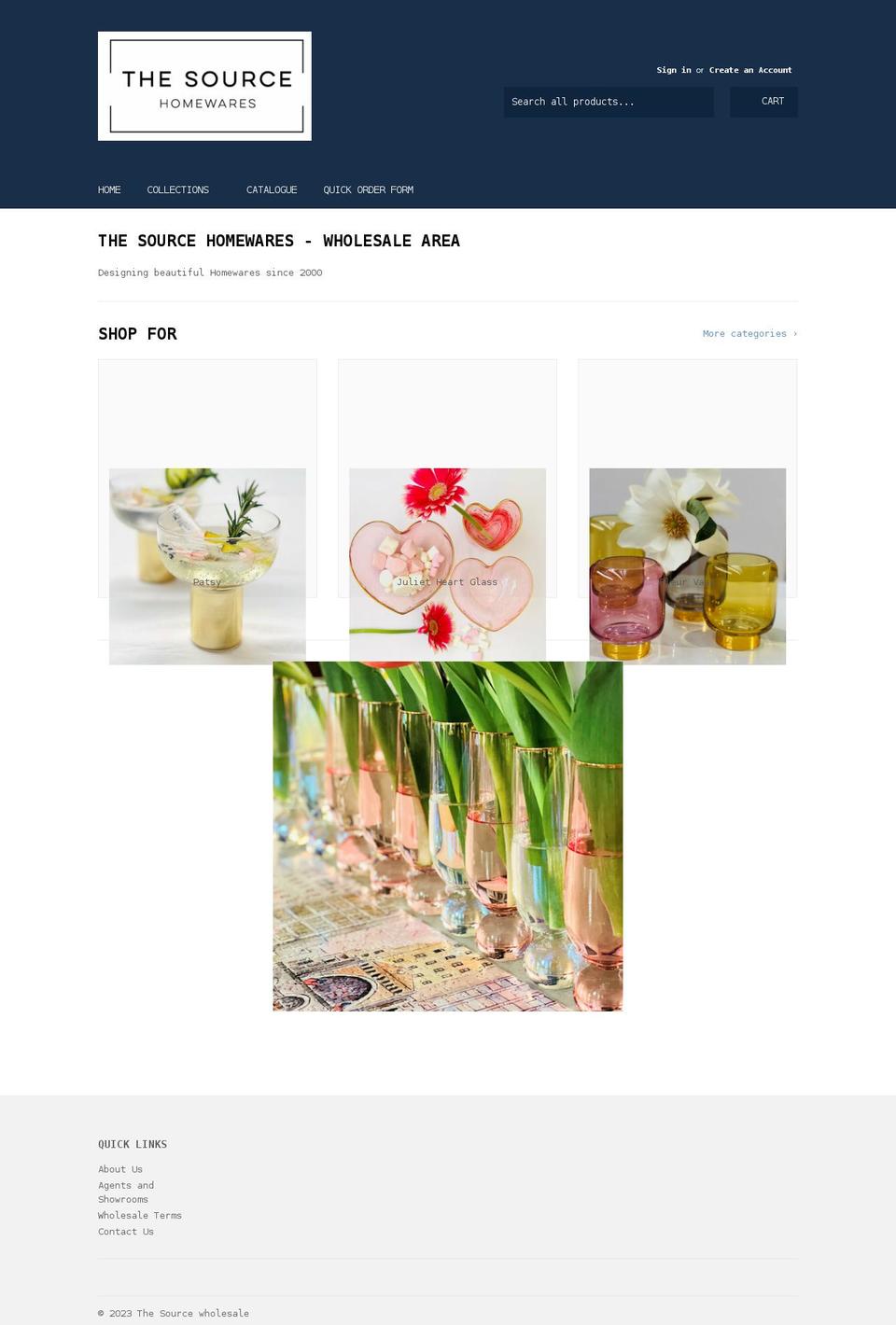 thesourcehomewareswholesale.com shopify website screenshot