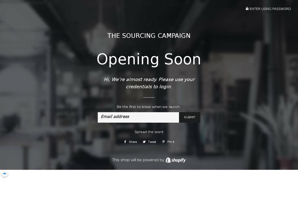 1st Theme Shopify theme site example thesourcingcampaign.com