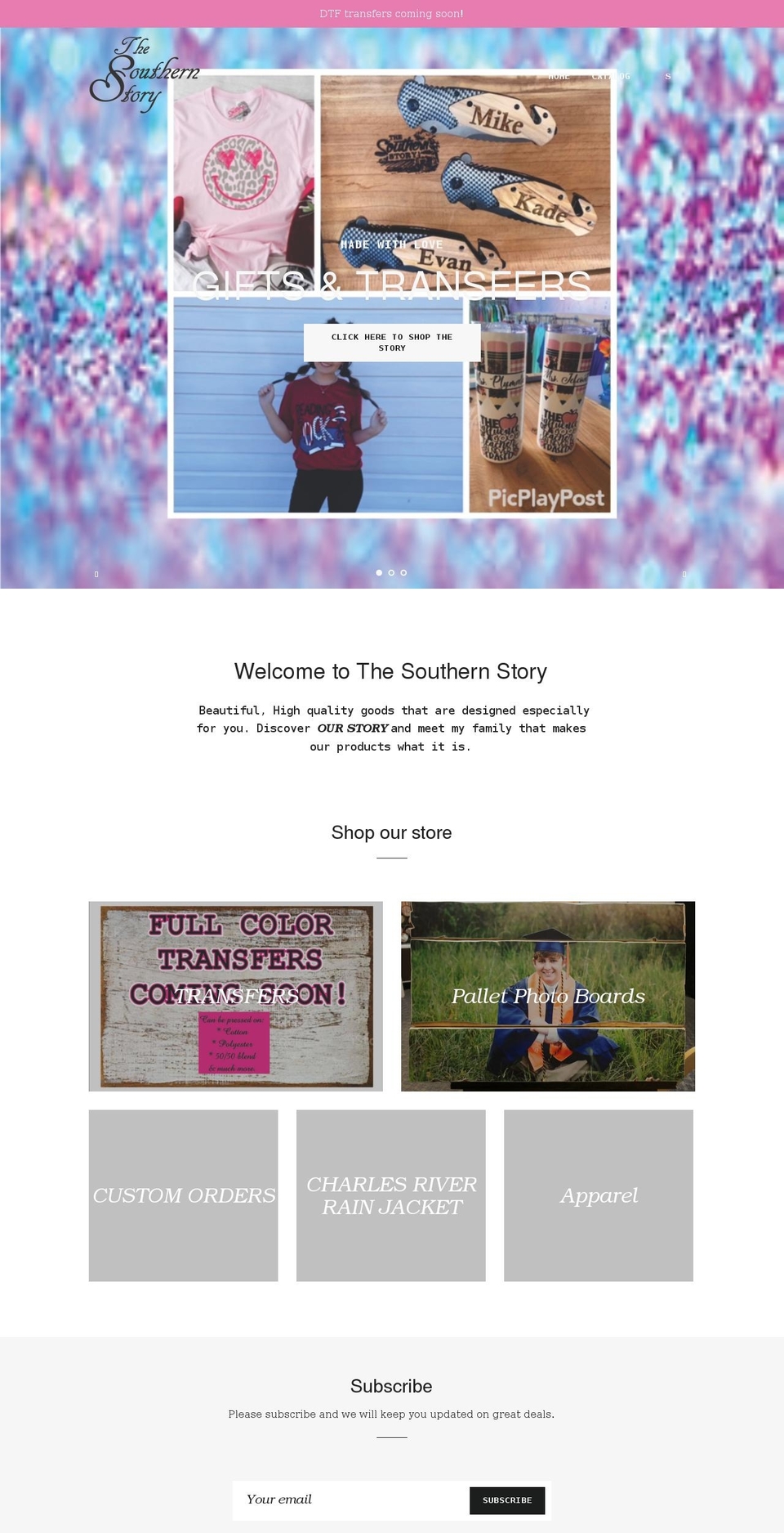 thesouthernstory.online shopify website screenshot