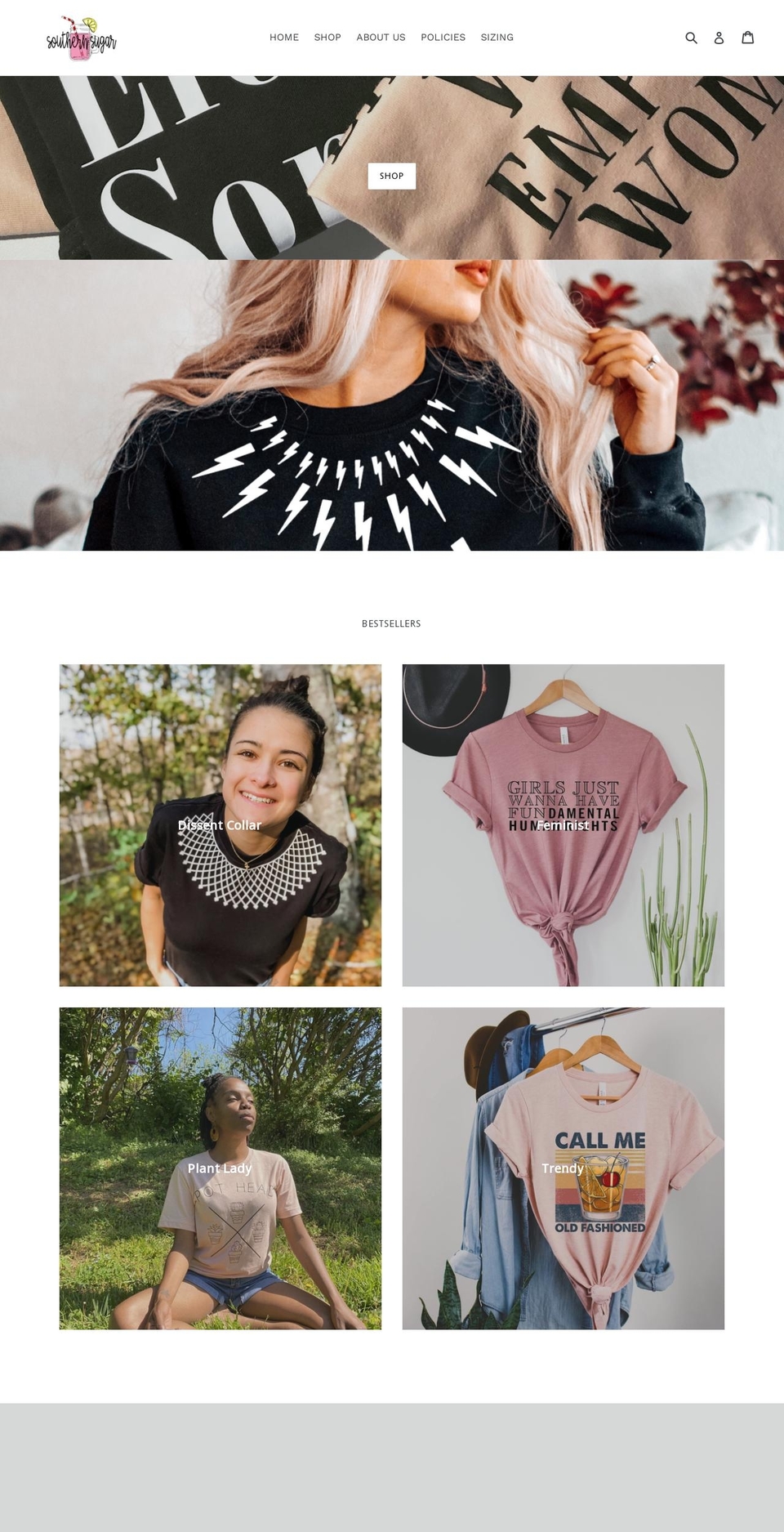 thesouthernsugarstudio.com — Shopify storefront screenshot