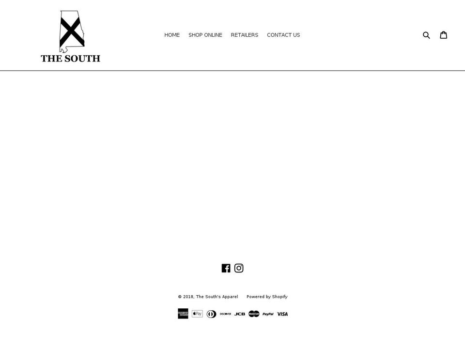 thesouthsapparel.com — Shopify storefront screenshot