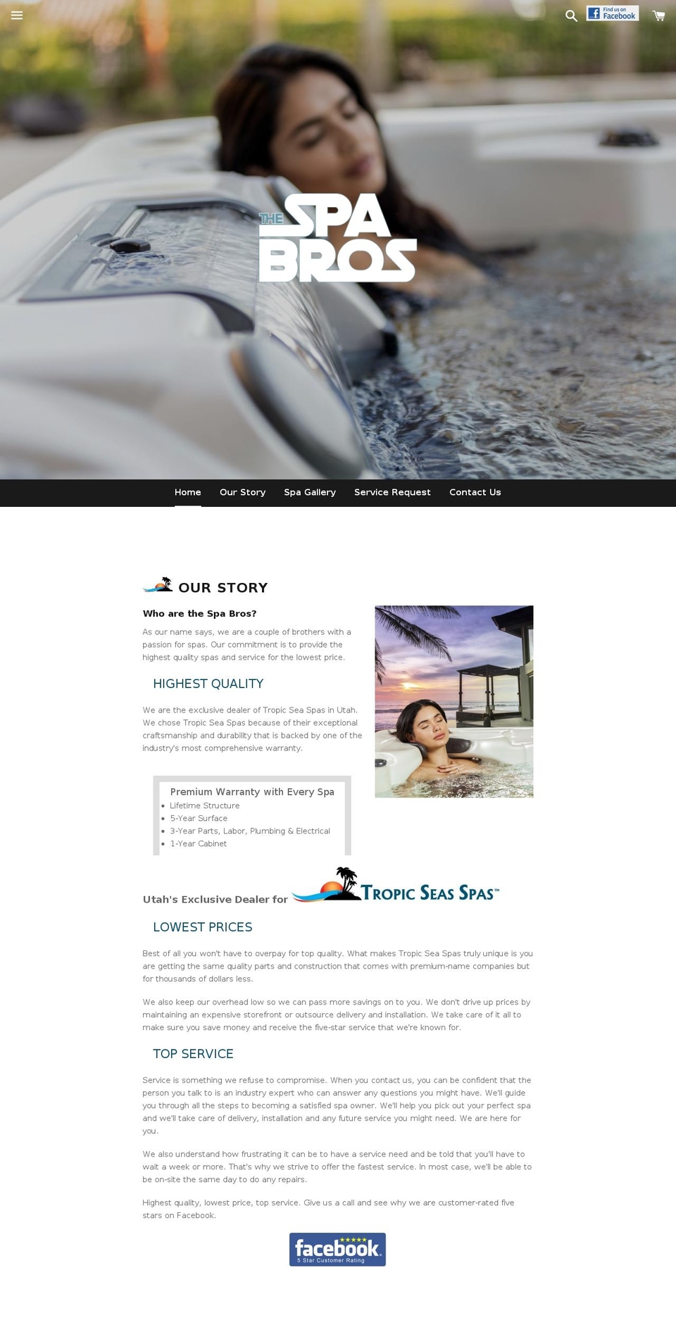 thespabros.com shopify website screenshot