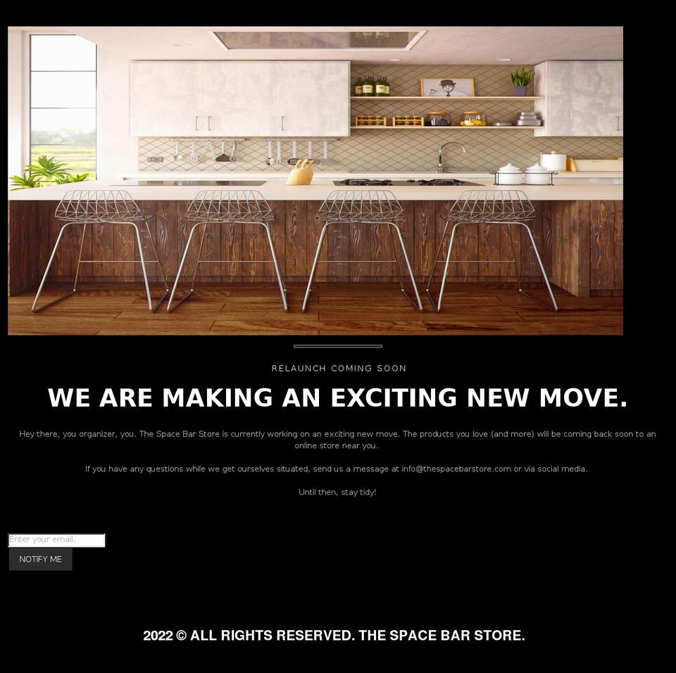 thespacebarstore.com shopify website screenshot
