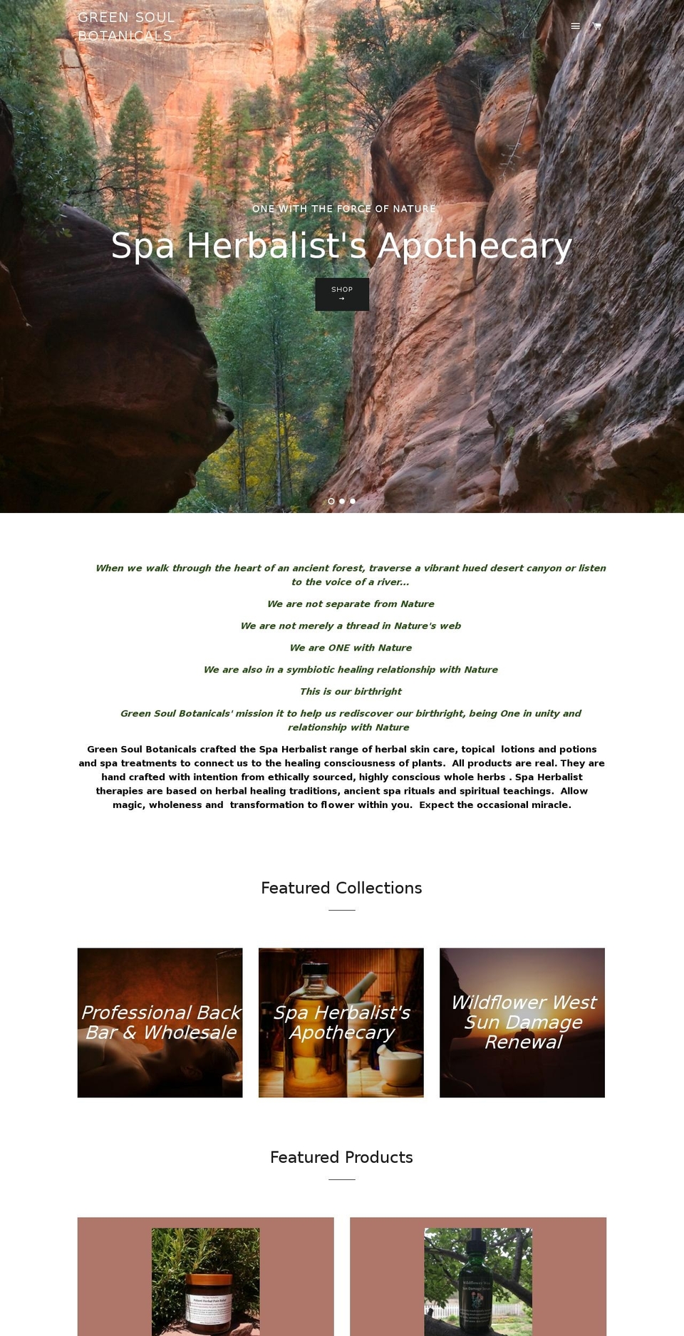 thespaherbalist.com shopify website screenshot