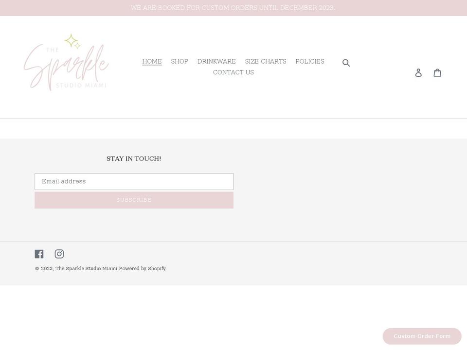 thesparklestudiomiami.com shopify website screenshot