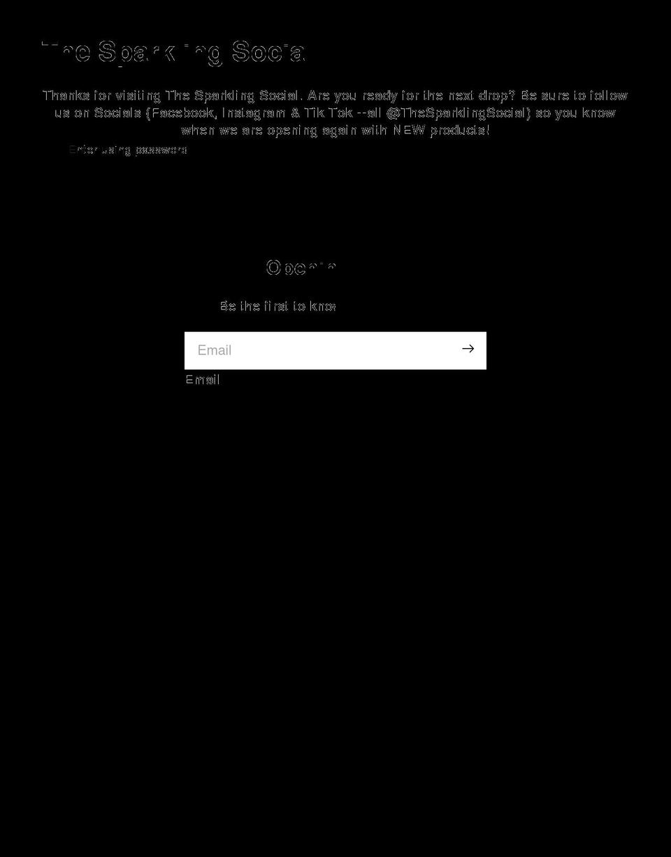 thesparklingsocial.com shopify website screenshot