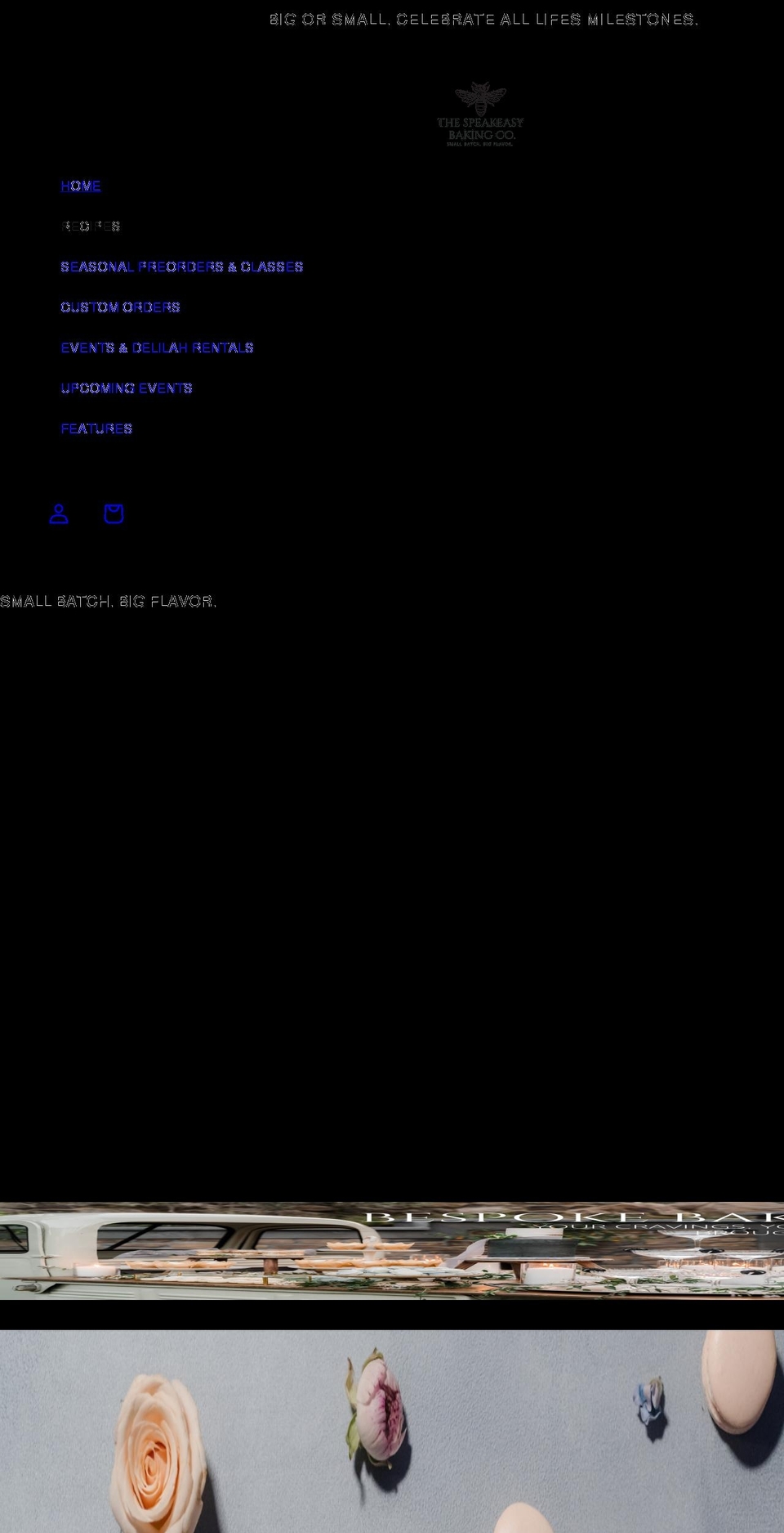 thespeakeasybakingco.com shopify website screenshot