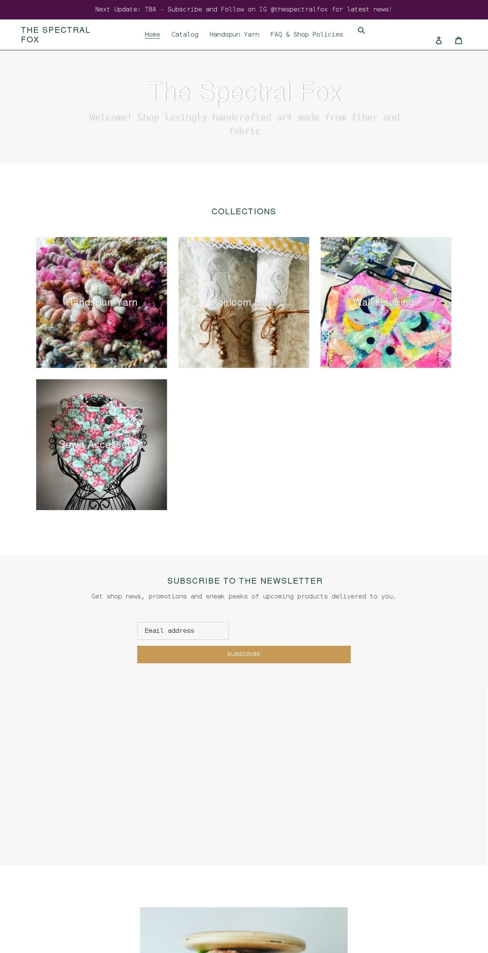 thespectralfox.com shopify website screenshot