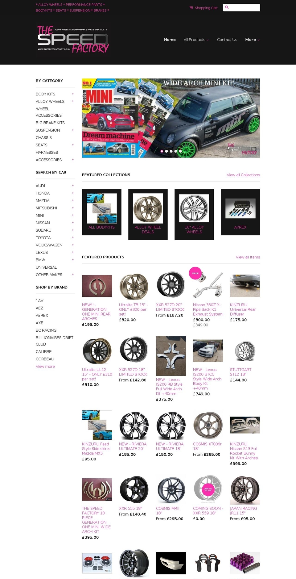 thespeedfactory.co.uk shopify website screenshot