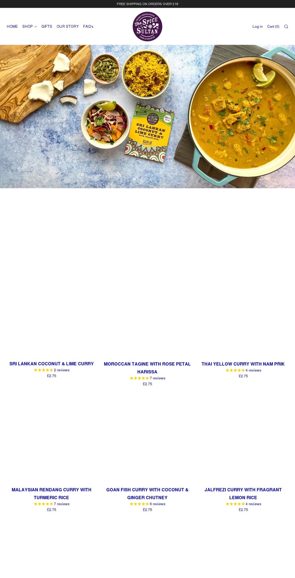 thespicesultan.com shopify website screenshot