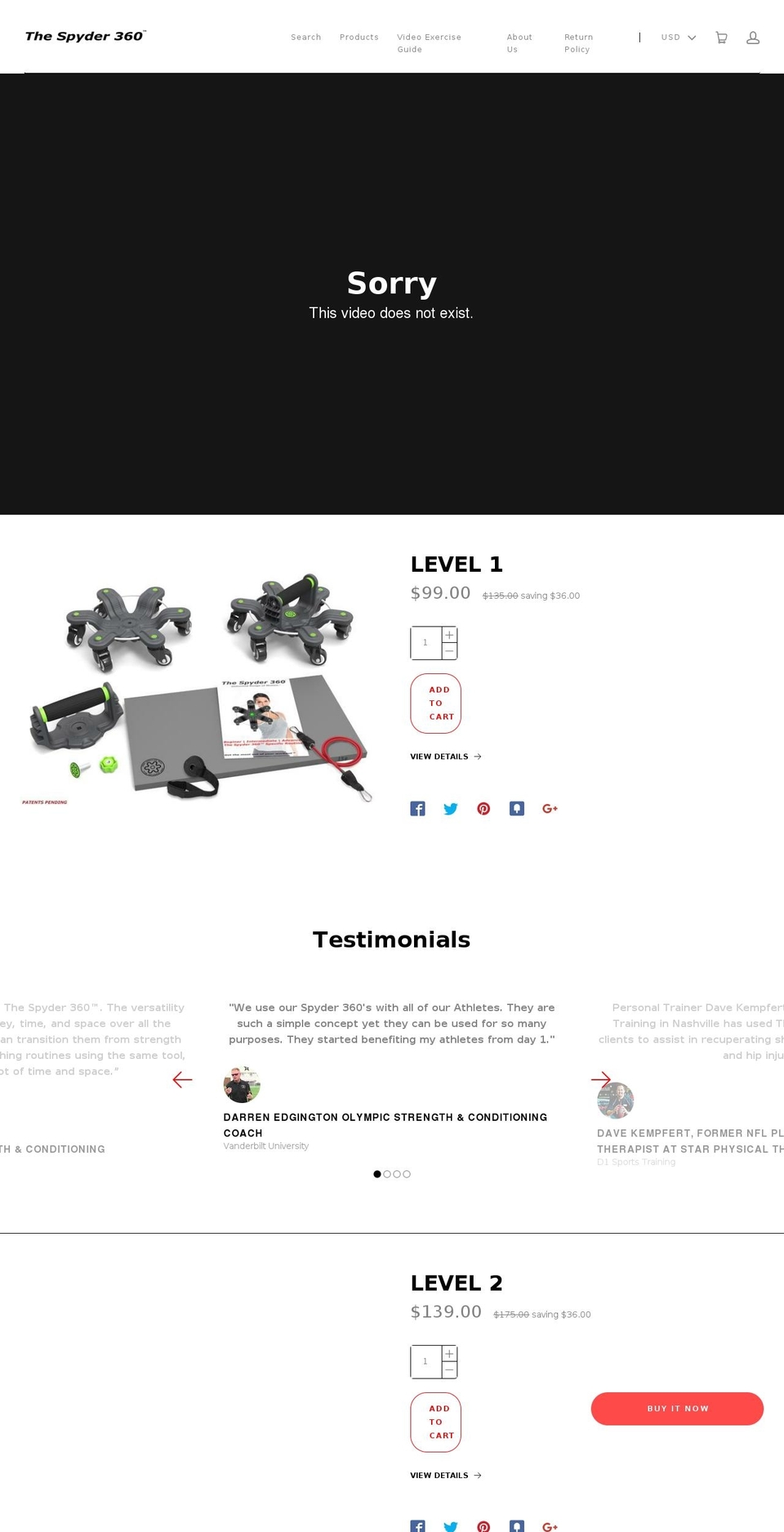 thespider360.com — Shopify storefront screenshot