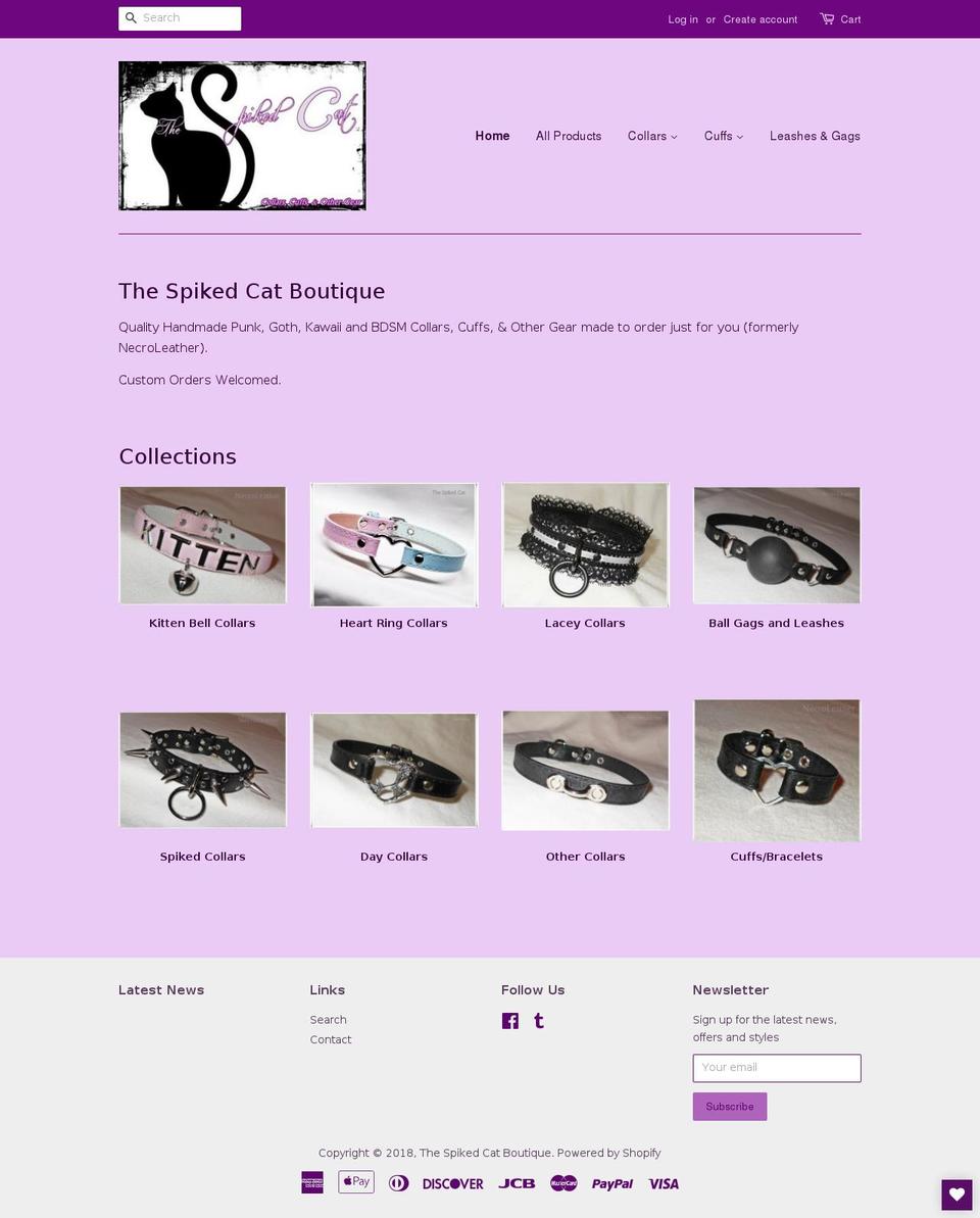thespikedcat.com shopify website screenshot