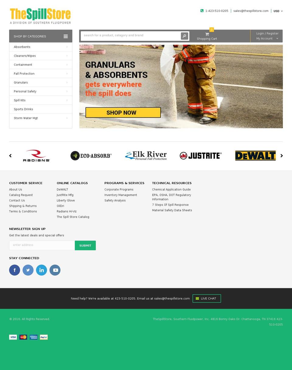 socm -- new theme Shopify theme site example thespillstore.com
