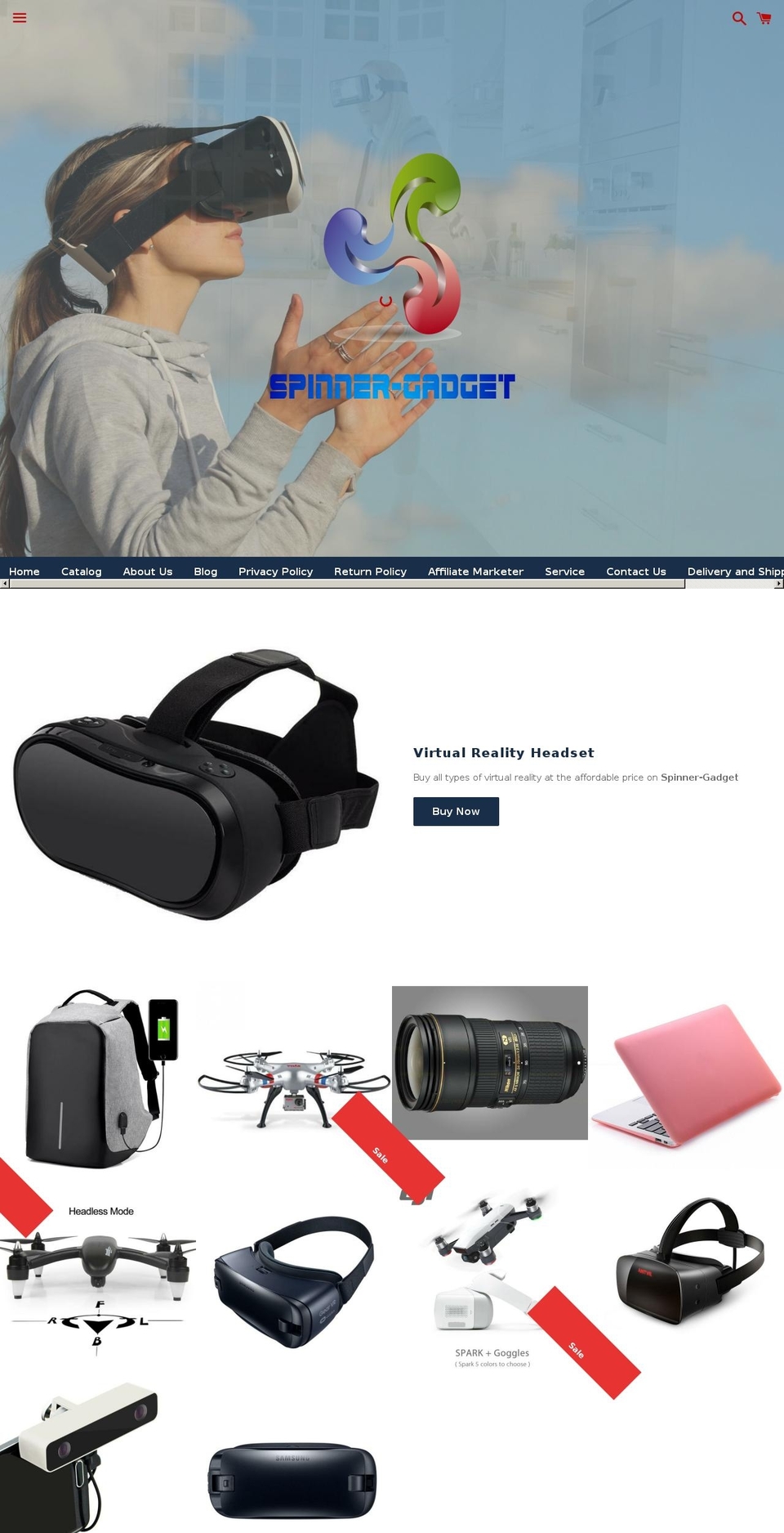 thespinnergadget.co.uk shopify website screenshot