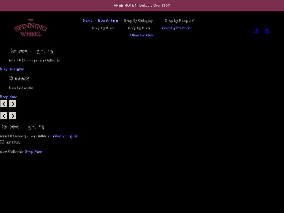 thespinningwheel.ie shopify website screenshot
