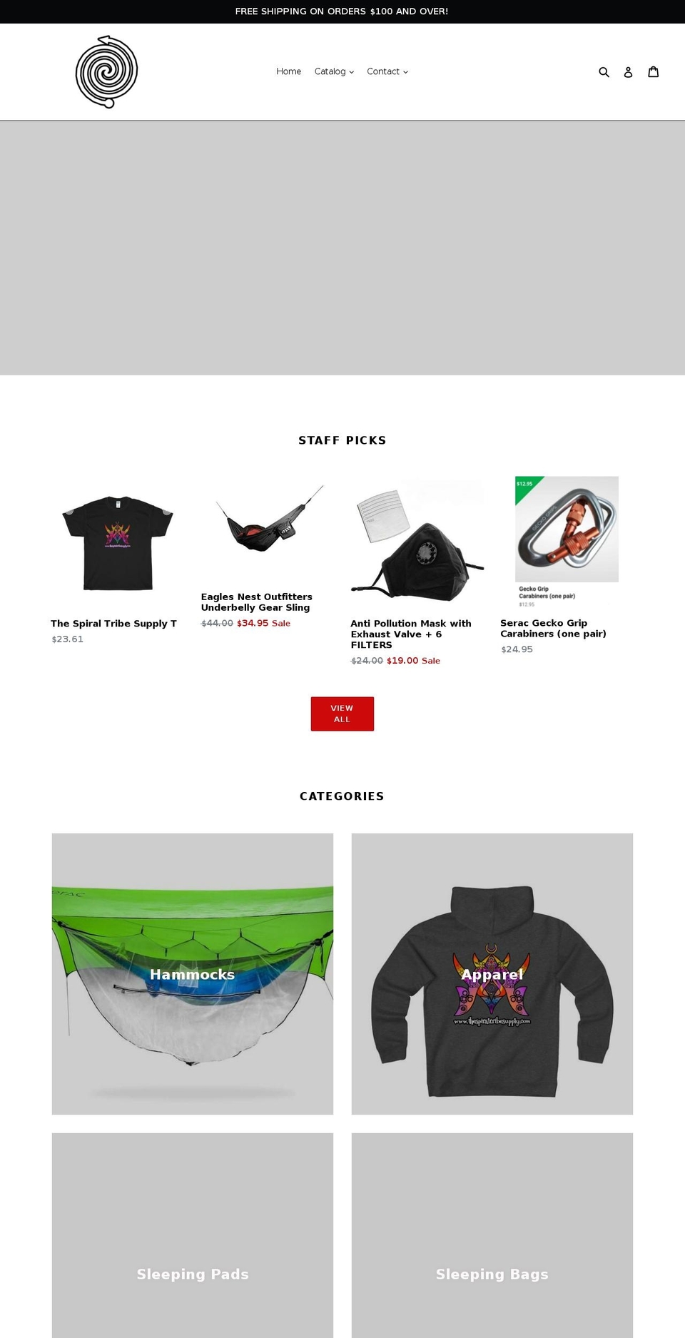 thespiraltribesupply.com — Shopify storefront screenshot