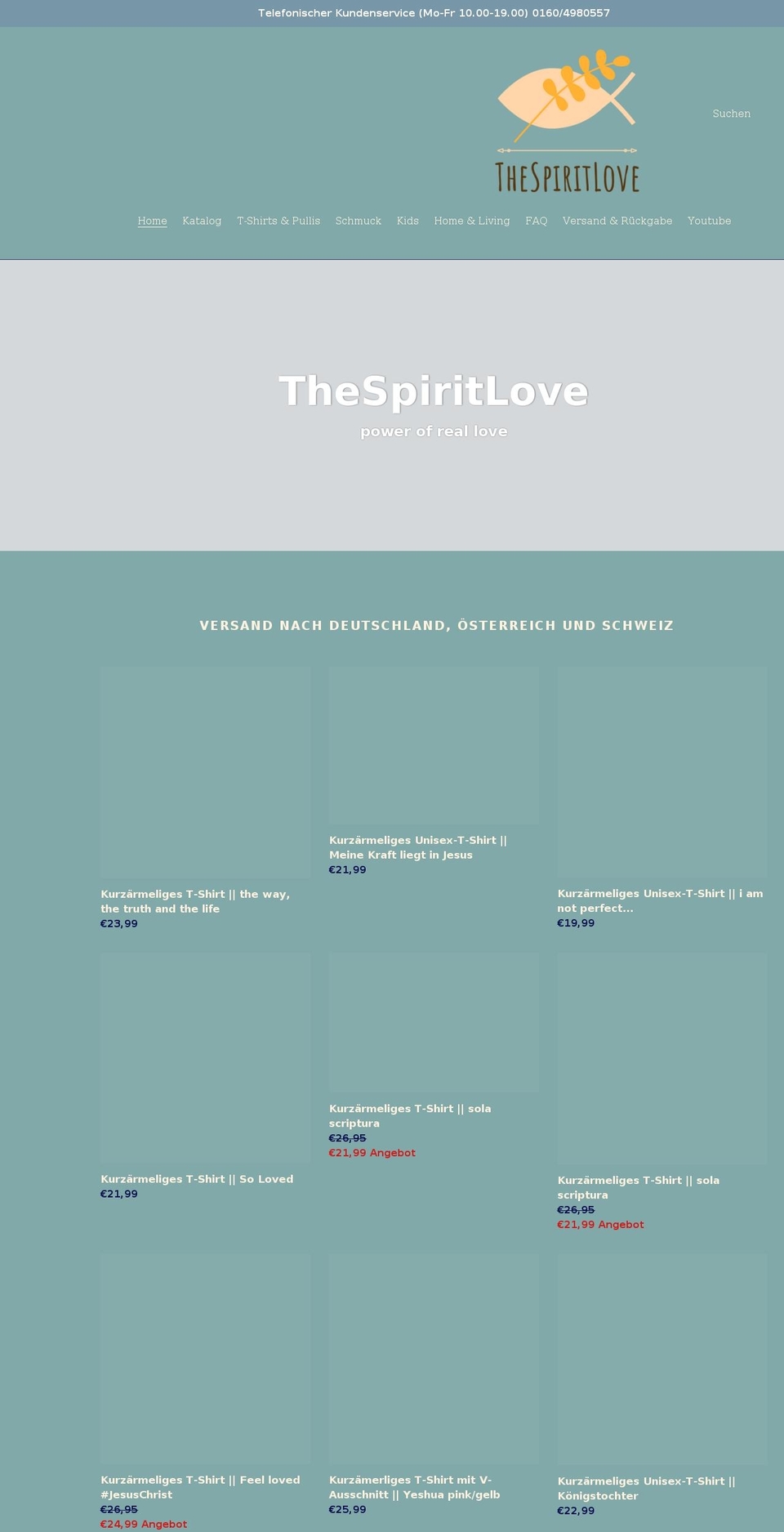 thespiritlove.com shopify website screenshot