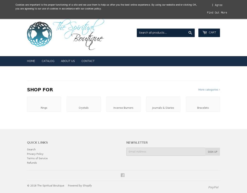 thespiritualboutique.com — Shopify storefront screenshot